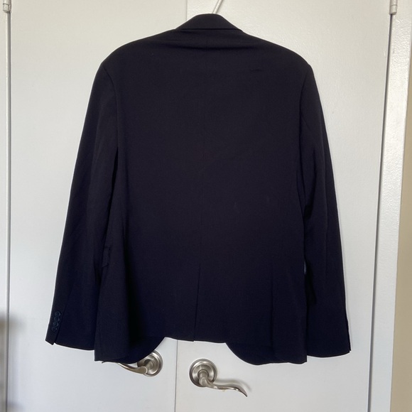H&M Navy Blue Suit Jacket Blazer Slim Fit - Picture 5 of 5